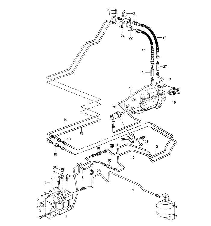 Unité De Commande ABS Porsche 911 964 C4 (1989-1994) - Numéros Bosch 0265106014 / 9646181260